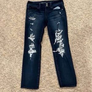 American Eagle Outfitters Stretch Artist Crop Jeans, Size 4